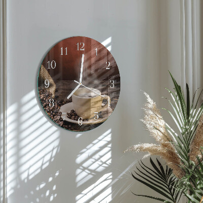 Reloj de pared redondo Café
