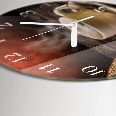 Reloj de pared redondo Café