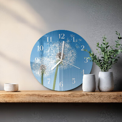 Reloj de pared redondo Diente de león