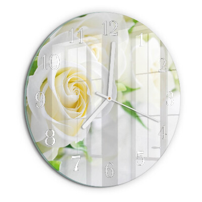Reloj de pared redondo Rosas