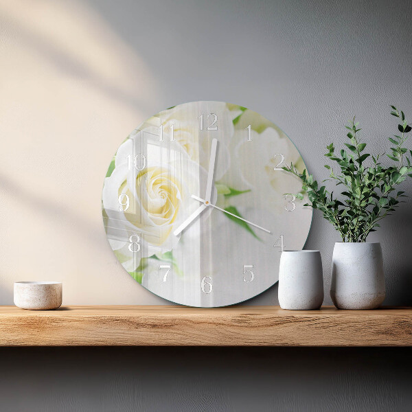 Reloj de pared redondo Rosas
