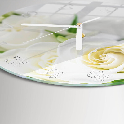 Reloj de pared redondo Rosas