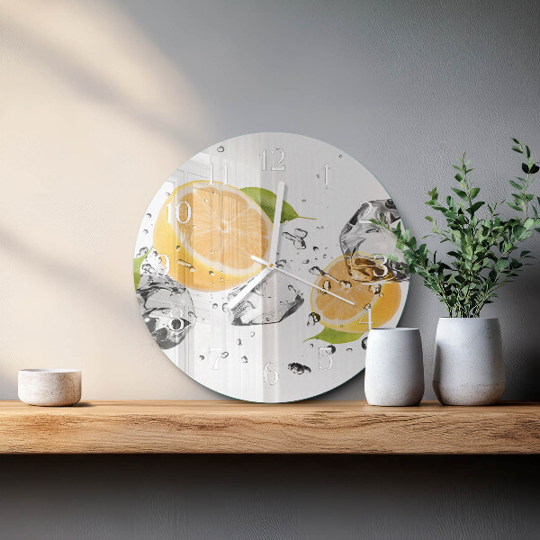 Reloj de pared redondo Cítrico