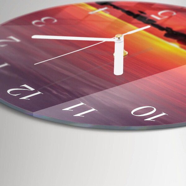 Reloj de pared redondo Atardecer