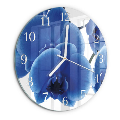 Reloj de pared redondo Orquídea