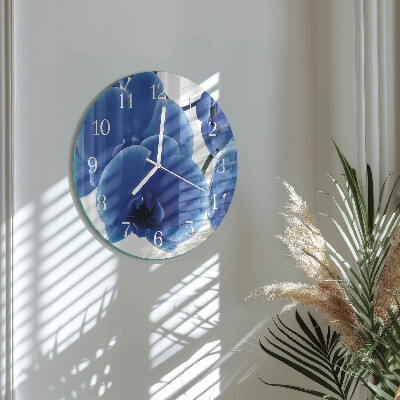 Reloj de pared redondo Orquídea