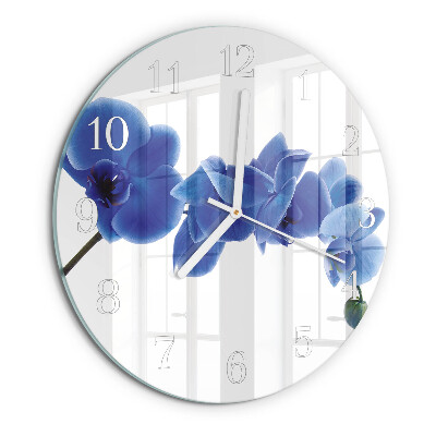 Reloj de pared redondo Orquídea
