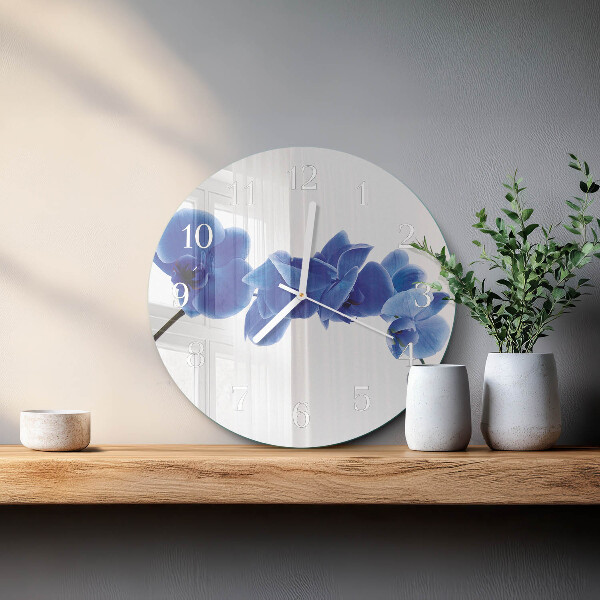 Reloj de pared redondo Orquídea