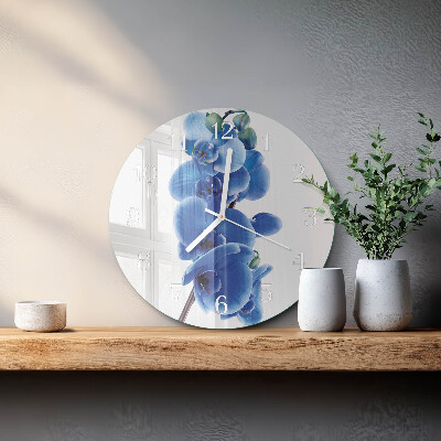 Reloj de pared redondo Orquídea