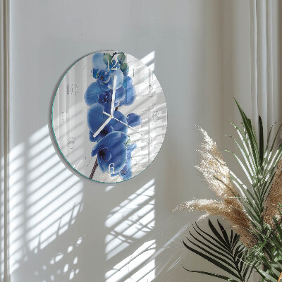 Reloj de pared redondo Orquídea