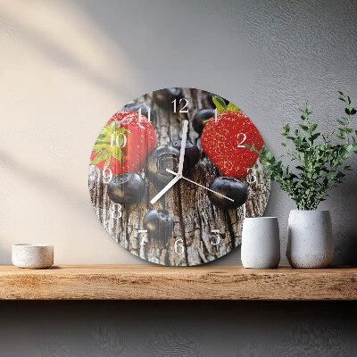 Reloj de pared redondo arándanos