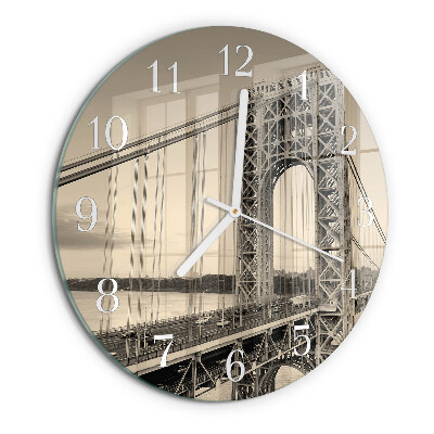 Reloj de pared redondo Puerta dorada