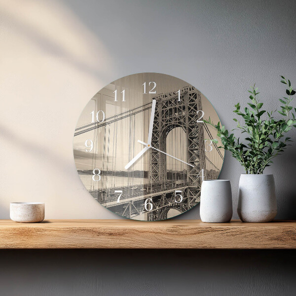 Reloj de pared redondo Puerta dorada