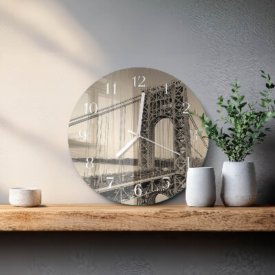 Reloj de pared redondo Puerta dorada