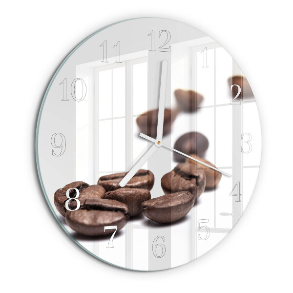 Reloj de pared redondo Granos de café