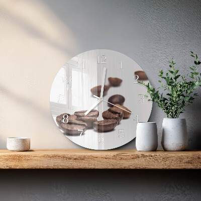 Reloj de pared redondo Granos de café