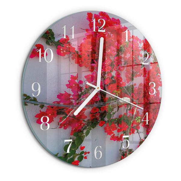Reloj de pared redondo Flores