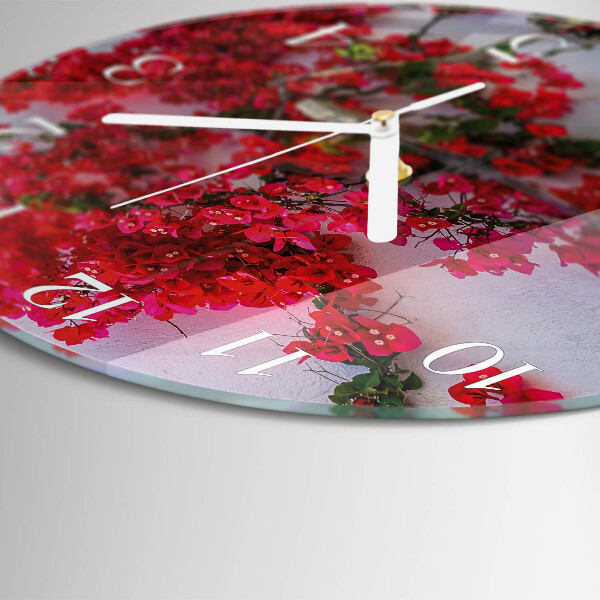 Reloj de pared redondo Flores