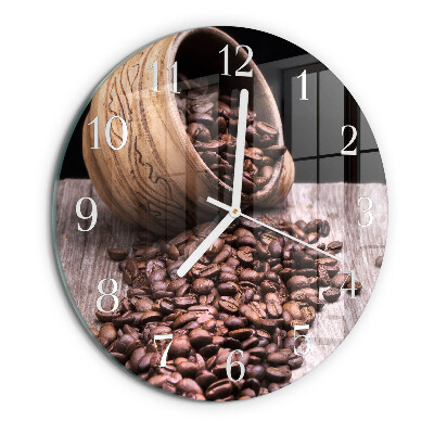 Reloj de pared redondo Granos de café