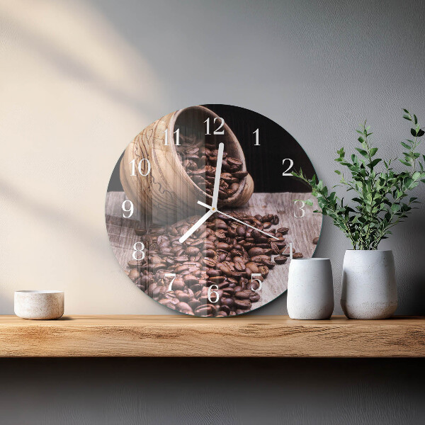 Reloj de pared redondo Granos de café
