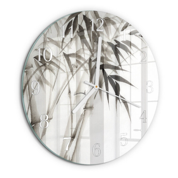 Reloj de pared redondo Bambú
