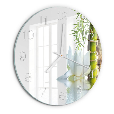 Reloj de pared redondo Bambú