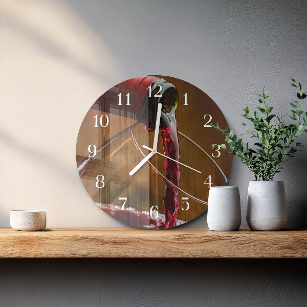Reloj de pared redondo Vino