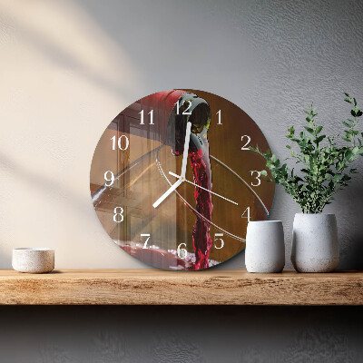 Reloj de pared redondo Vino