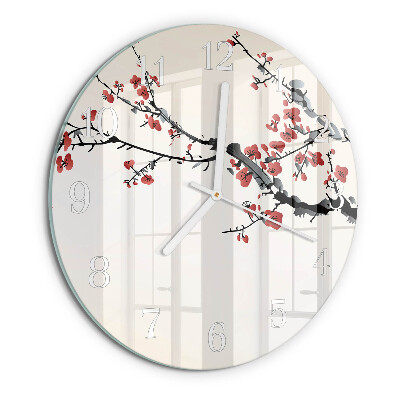 Reloj de pared redondo Flores