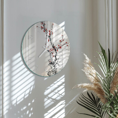 Reloj de pared redondo Flores