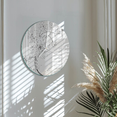 Reloj de pared redondo Flores