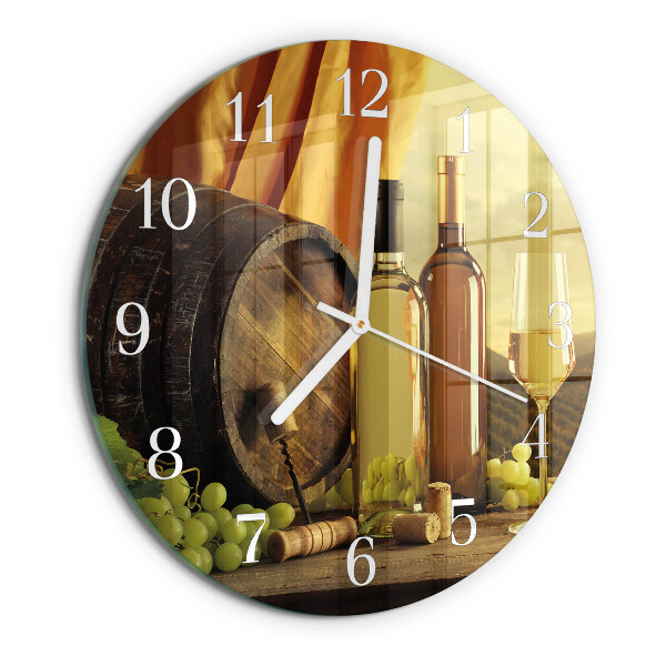 Reloj de pared redondo Barril de vino