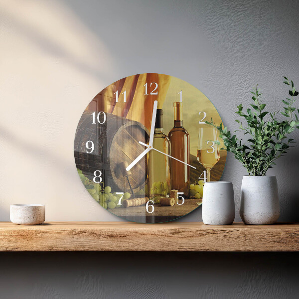 Reloj de pared redondo Barril de vino