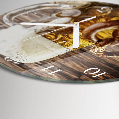 Reloj de pared redondo Pretzel de cerveza