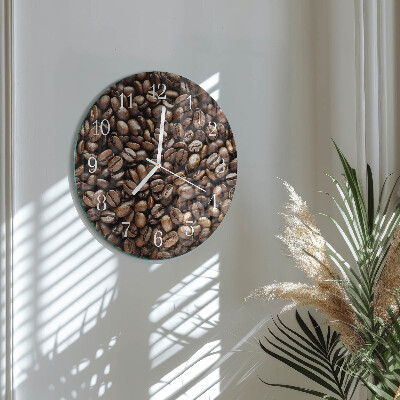 Reloj de pared redondo Granos de café