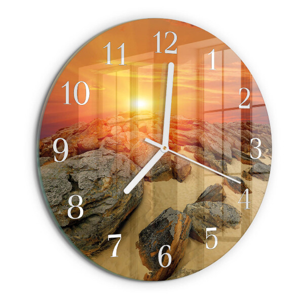 Reloj de pared redondo Atardecer