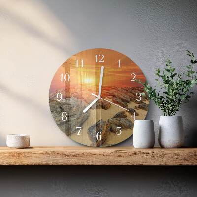 Reloj de pared redondo Atardecer