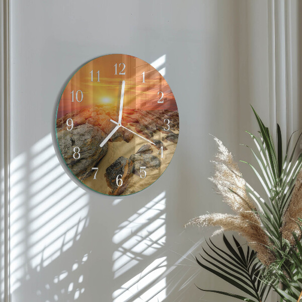 Reloj de pared redondo Atardecer