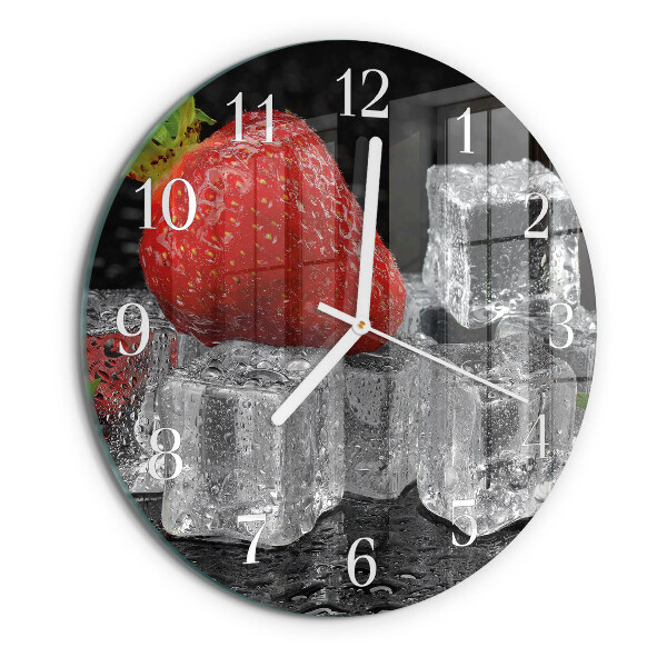 Reloj de pared redondo Helado de fresa