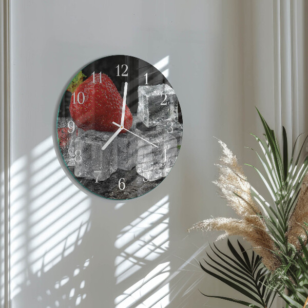 Reloj de pared redondo Helado de fresa