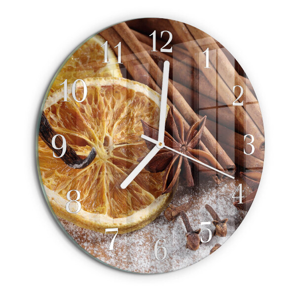 Reloj de pared redondo Canela y anís