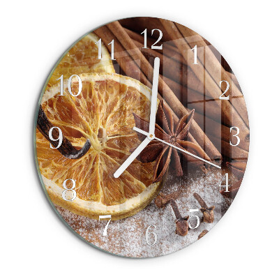 Reloj de pared redondo Canela y anís