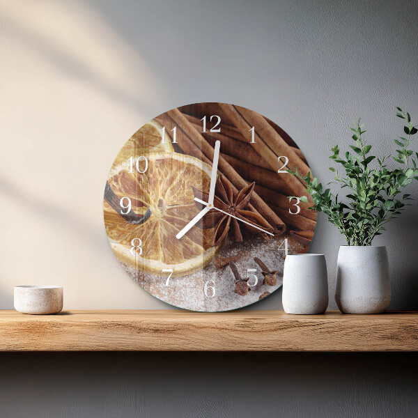 Reloj de pared redondo Canela y anís