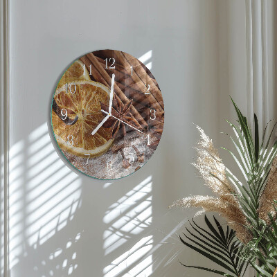 Reloj de pared redondo Canela y anís