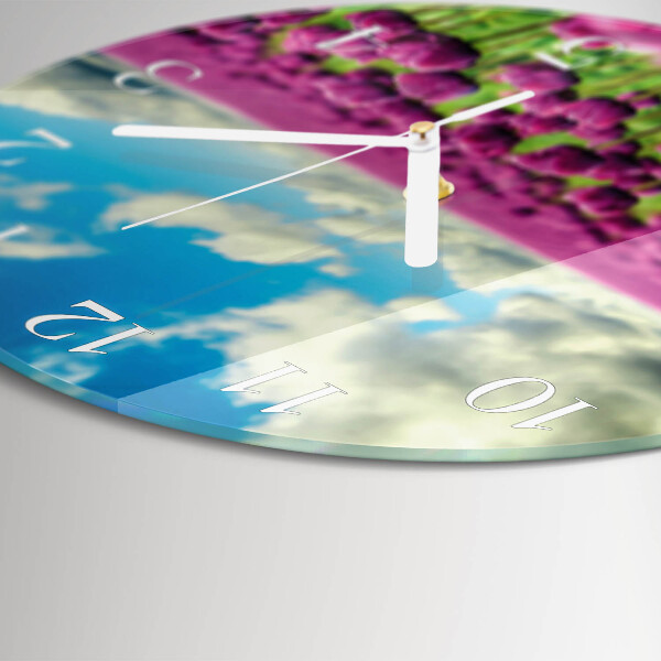 Reloj de pared redondo tulipanes