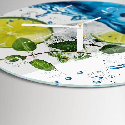 Reloj de pared redondo Lima y menta