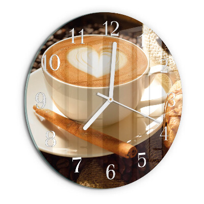 Reloj de pared redondo Corazón de café