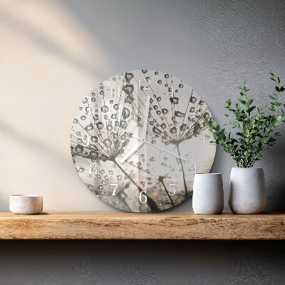 Reloj de pared redondo Gotas de rocío