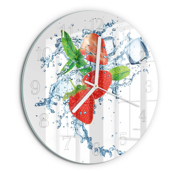 Reloj de pared redondo fresas