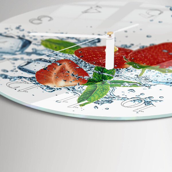 Reloj de pared redondo fresas